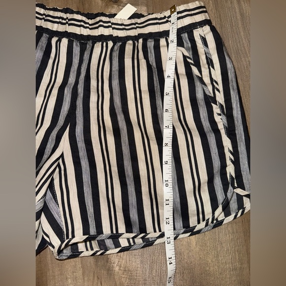 Madewell NWT Linen Evelyn Striped Black & Tan Size XS - Picture 6 of 10